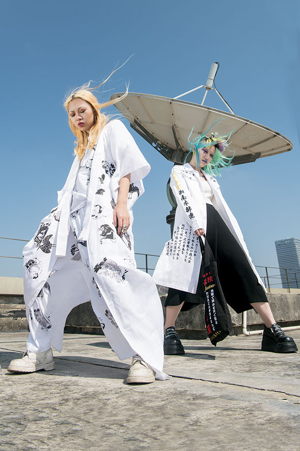 KEYI STUDIO captured Xin and Fat  - two individuals presenting their alternative fashion style strongly connected to underground club culture